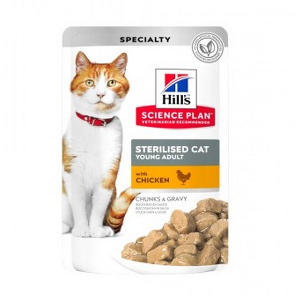 HILL S Science Plan Sterilised Cat Adult Chicken 85 G 94103 Petcorner HILL S Science Plan Sterilised Cat Adult Chicken 85 G 94103 Petcorner